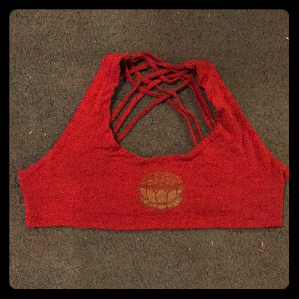 Organic Hemp red dance bra
